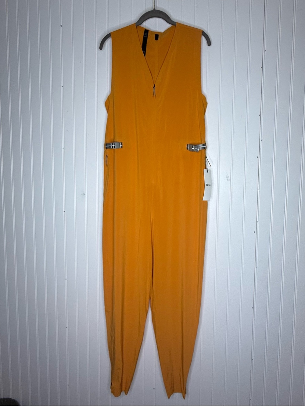 New Lululemon Women's LAB Sarala Jumpsuit Orange Trut Tangerine Size L Large